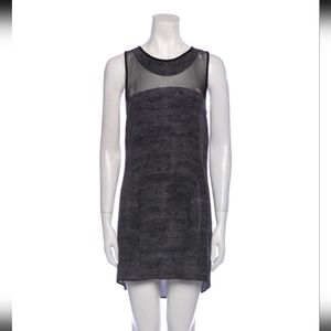 All Saints silk mesh mini dress
